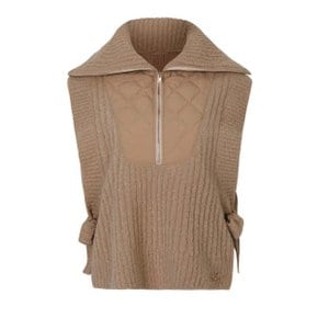 POPCORN PADDED PANEL VEST_Beige