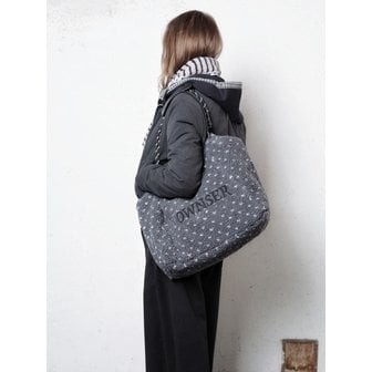 오운서 테디 소프트 도트 숄더 백 (Gray)