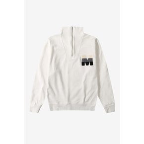 [기모] TORMI - M logo zipper sweatshirt_WHITE_LNVA0TS90 (남여공용)