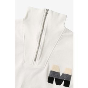 [기모] TORMI - M logo zipper sweatshirt_WHITE_LNVA0TS90 (남여공용)