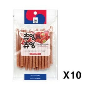 펫슐랭 츄잉츄잉 스틱껌 80g(20p) X10 / 딸기맛