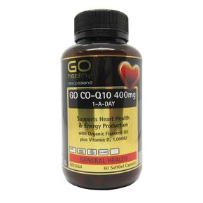 [해외직구] 고헬씨 코큐텐 400mg 60소프트젤 Go Healthy CO-Q10 400mg-1-A-DAY 60 Caps