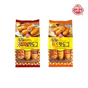 [무료배송][오뚜기] 맛있는 오리지널 핫도그 400g + 맛있는 치즈핫도그 400g (10개입)