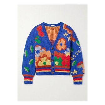 마더데님 더 버튼 인타르시아 알파카 혼방 가디건 멀티컬러 46376663162900266