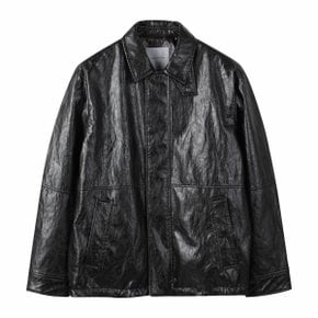 [Outlet] Black Eco Leather Jacket_C9UAW24711BKX