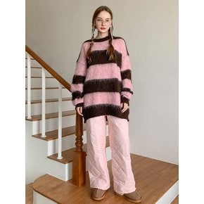 Oversized-Fit Mohair Stripe Knit (2colors) VKNIT_013