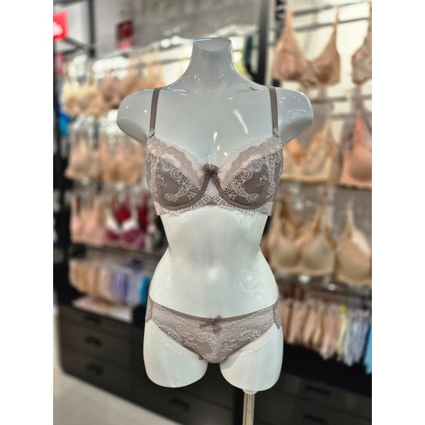 [시흥점] S 비너스 ) 오르화 크리미 풀컵 패드 브라, 망레이스팬티 세트 [OBR5917/OPT5917S-BR]