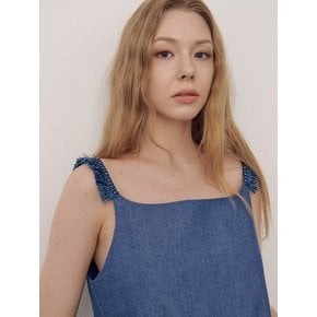 Tassel trimming - Denim dress