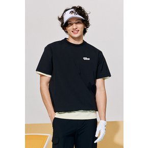 WAAC(왁골프)Uni WAACKY Print SS Crewneck Top_WMTCM24223BKX