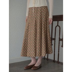 Posy Swing Long Skirt_Orange(OB6SK15)