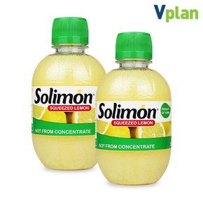 브이플랜 솔리몬 스퀴즈드 레몬즙 280ml 2병 총 560ml 레몬 착즙 원액 주스