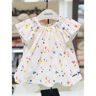 압소바 (압소바 백일,돌선물) 페슈 블라우스 (A2323702) O/White (25년SS)