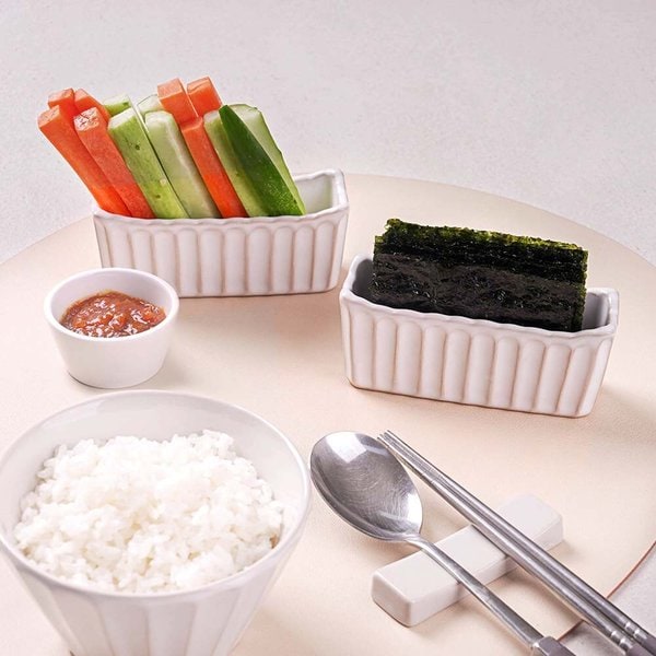 온도아리아 김그릇 기본형 2개 핸드메이드 도자기 김 감태 다용도