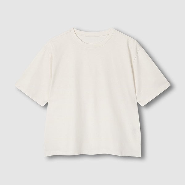 여 JAJU AIR 코튼 루즈핏 반팔 라운지 티셔츠 J206201073006