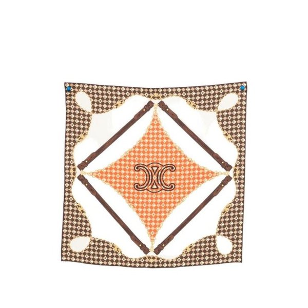 26SS 셀린느 머플러 스카프 2AWB63L30 GAD9 CREAM BROWN TAN DOM
