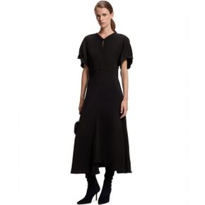 우먼 BOSS by Keyhole-Neckline 소프트 Crepe 드레스 - 블랙 23461837 1392075
