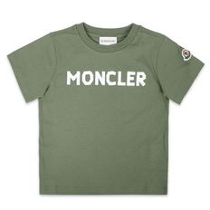 24 S/S 몽클레어 키즈 레터링 로고 프린팅 반팔(카키) 8C00013 89AFV 89A 75470203