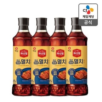 CJ제일제당 [본사배송] 하선정 국산 명품 멸치액젓 1KG x 4