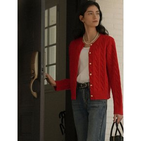 Nina cashmere cardigan_Red