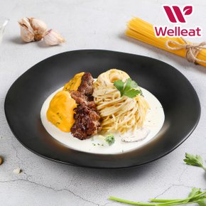 (웰리트)함박스테이크 크림파스타 밀키트(2인분)