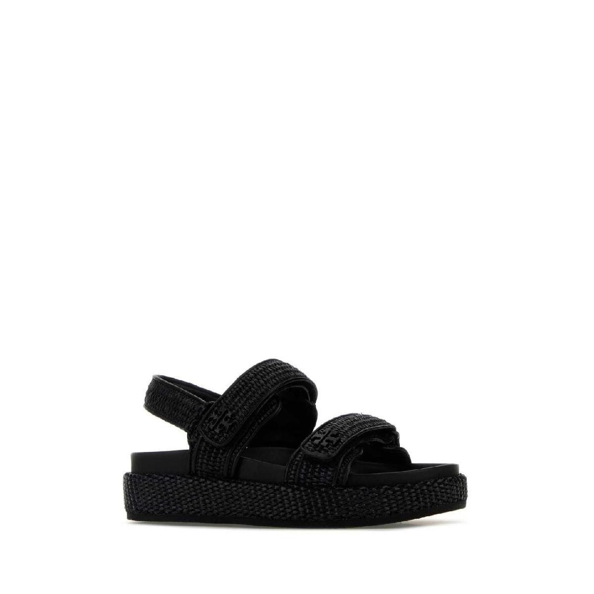サンダル・ミュール Tory Burch FW25 Black raffia Kira sandals (159919 001) Kira Sport Sandal: Women's Shoes | Sandals | Tory Burch EU