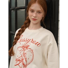 Heart flats sweatshirt Cream