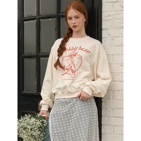 Heart flats sweatshirt Cream