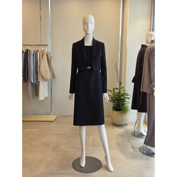 [여주점] [더 아이잗] 여성 스퀘어 H라인 원피스 +재킷 세트(IS3A0OP041)