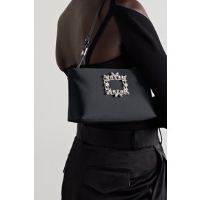 Nightlily Embellished Satin Shoulder Bag 블랙