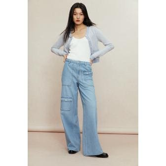 H&M 포켓 디테일 데님 팬츠 라이트 데님 블루 1250186001