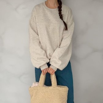 신세계라이브쇼핑 [옷자락] 여성 펜던트 라운드 넉넉한 오버핏 겨울 쭈리 기모 맨투맨