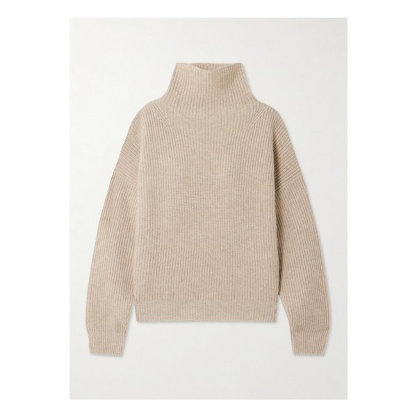 브룩 골지 메리노 울 캐시미어 혼방 터틀넥 스웨터 베이지 46376663162889821