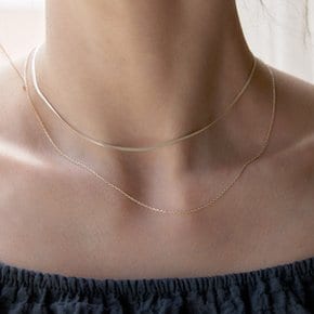 [silver925]snake chain layered necklace