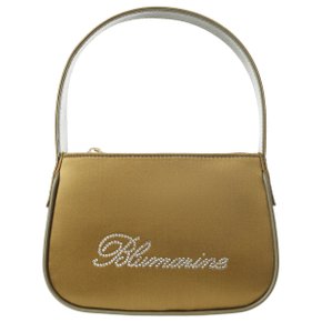 BLUMARINE Satin Bag with Crystal Logo (Avocado)