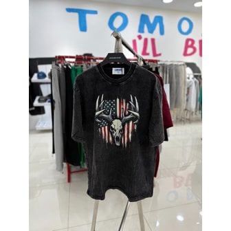 더블제이디 [여주점] 스톤워싱성조기반팔,JGZZ10533