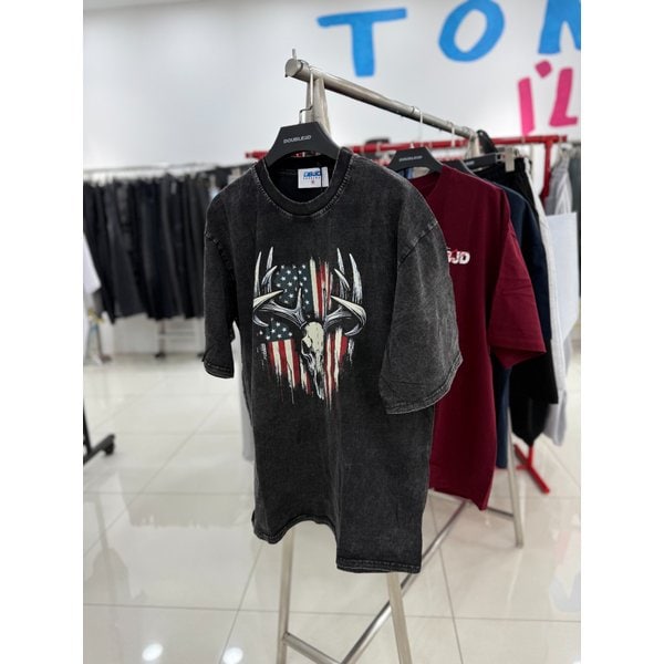 [여주점] 스톤워싱성조기반팔,JGZZ10533