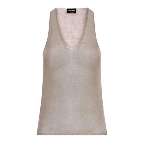 조르지오 아르마니 민소매 티셔츠 GW002927AF24186U6072 Nude Neutrals