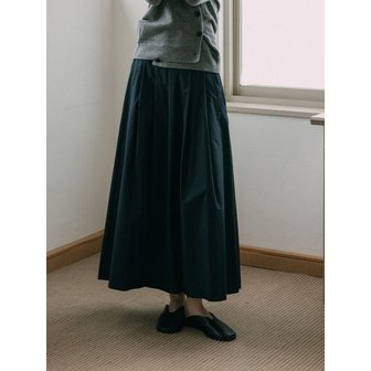 Nov TUCKED FLARE SKIRT_NAVY