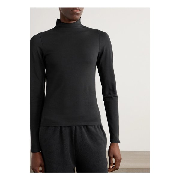 스트레치  피마 코튼 저지 탑 블랙 1647597343151072