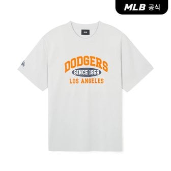 MLB [코리아공식] 바시티 오버핏 반팔 티셔츠 LA (L.Grey)