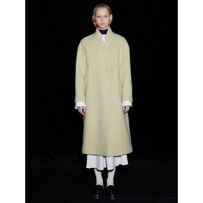 High Neck Wool Coat_Yellow