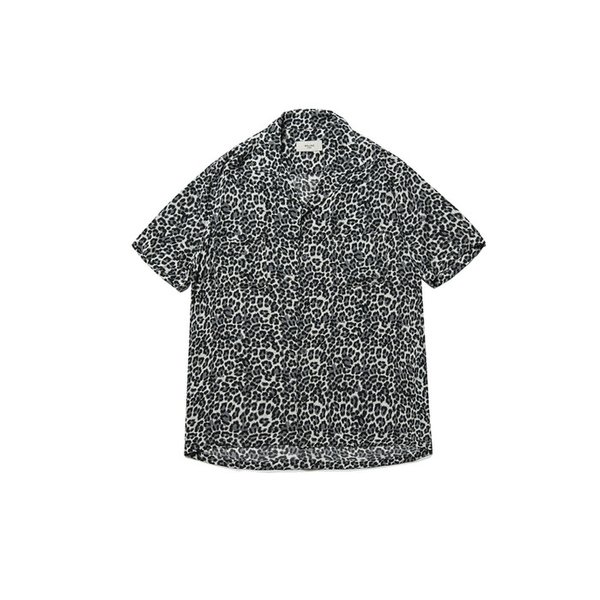HAWAIAN SHIRT LEOPARD WHITE_BLACK