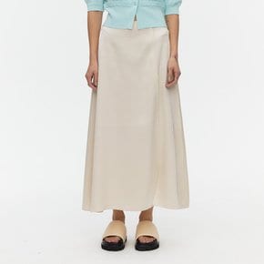 Interlocked Satin Skirt_CREAM