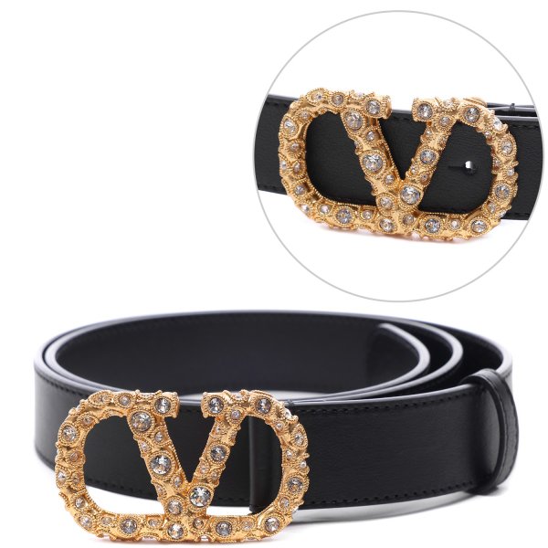 [부산점] 25FW 여성 크리스탈 브이로그 시그니처 벨트 (7W2T0SM9 GBI EDM 25F)