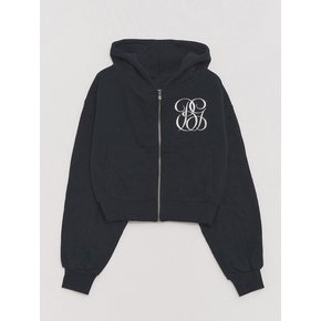 Logo Signature-fit Puff-Sleeve Hood Jacket Navy