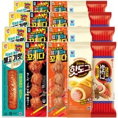 사조 불고기맛후랑크4+매콤함에꼬치다4+한입에꼬치다4+오리지날핫도그4+켄터키핫도그4 20개