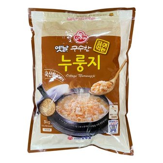 오뚜기 옛날 구수한끓여먹는누룽지 (국산) 3kg 4개