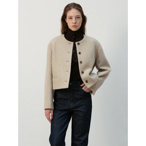 Wool Button Jacket_Beige