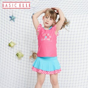 [본사] 베이직엘르 3PCS 비치수영복+수모 아동수영복 아동래쉬가드 BEG-O602P
