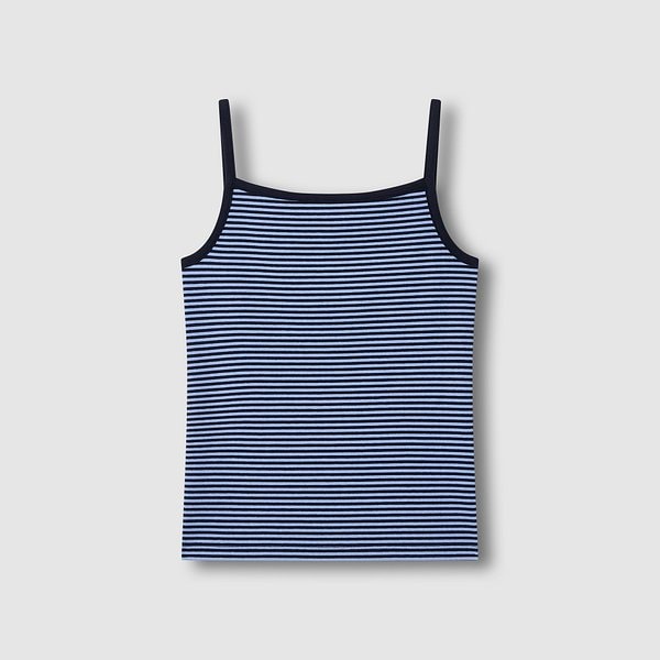 여 코튼 립 스퀘어넥 민소매 티셔츠 J116201095054